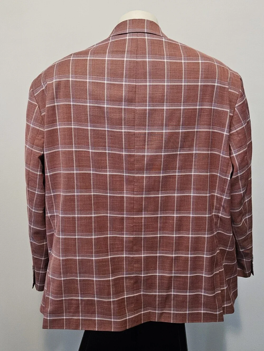 Oak‎ Hill Windowpane Sport Coat Two Button Plaid Size 2XL 50-52 Color Barry